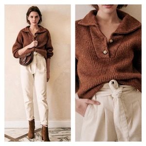 Sezane Micky brown jumper size XS